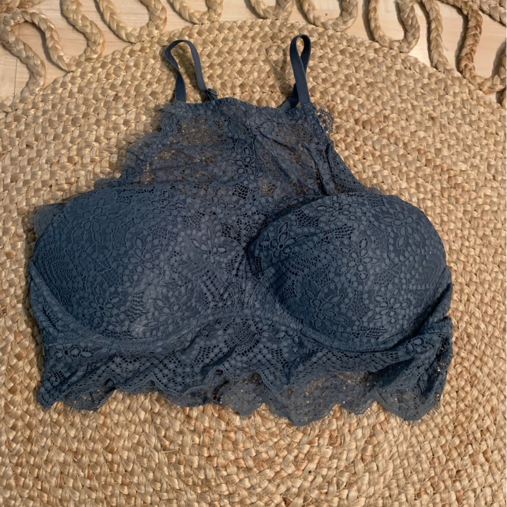 Dark grey/blue Victoria secret PINK bralette size large